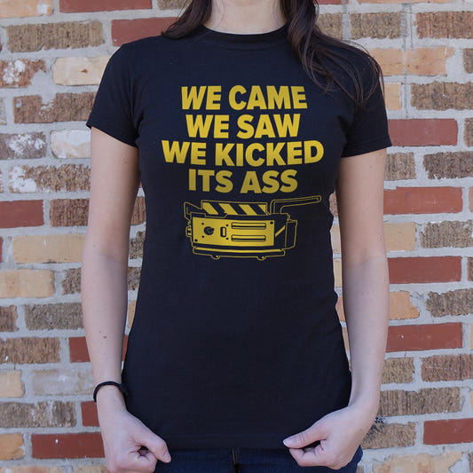 We Came We Saw We Kicked Its Ass graphic Women's T-Shirt in Midnight