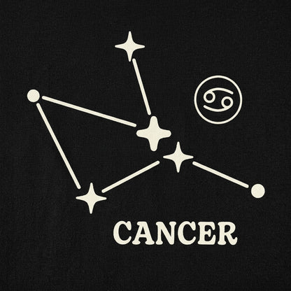 Cancer Constellation Zodiac Sign with Stars and Crab Symbol detail