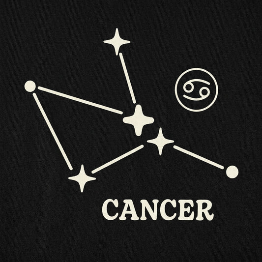 Cancer Constellation Zodiac Sign with Stars and Crab Symbol detail