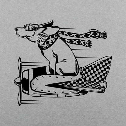 Canine Aviator Dog Pilot Flying a Vintage Plane