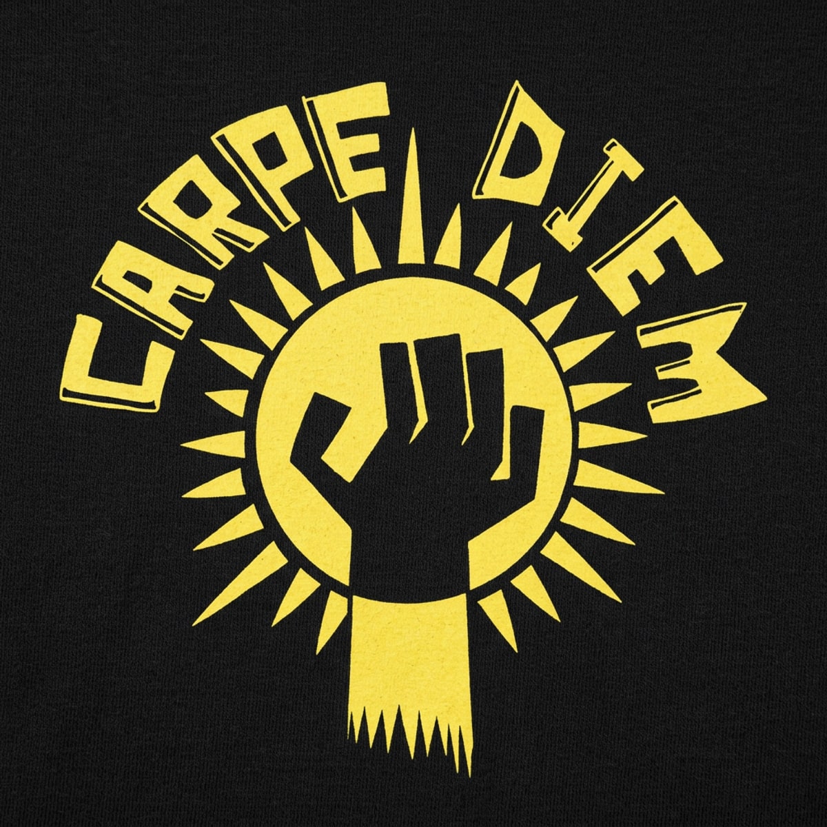 Carpe Diem Rising Sun Fist Seize the Day detail