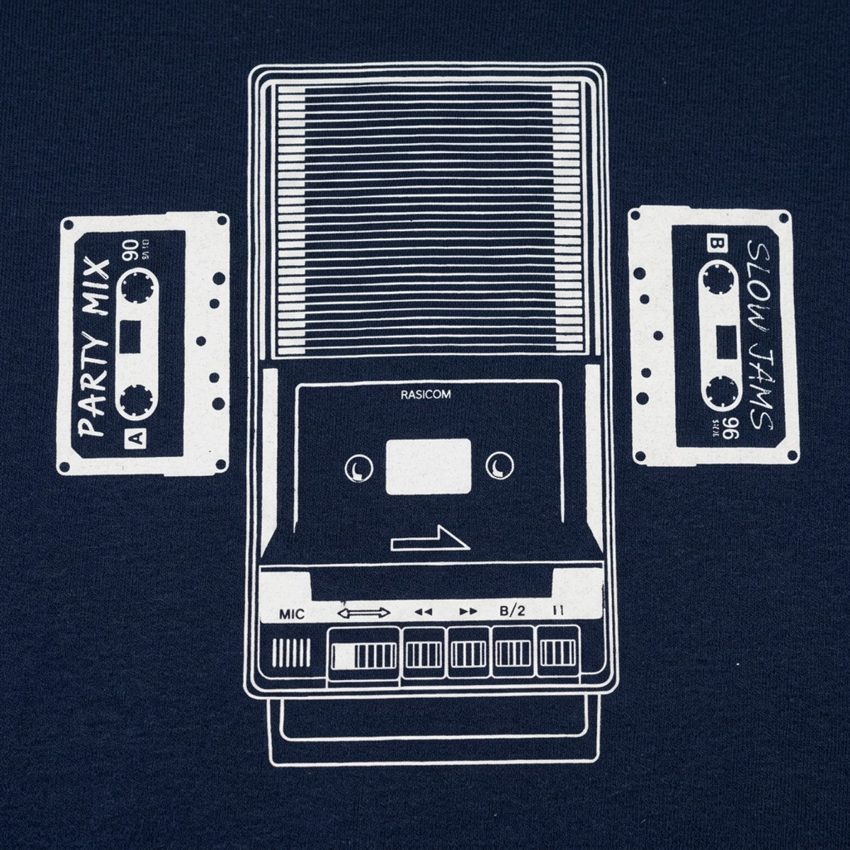 Cassette Recorder Classic with Party Mix and Slow Jams Tapes detail