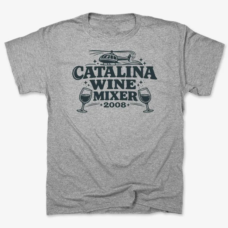 Catalina Wine Mixer-Men's T-Shirt-Gray Heather