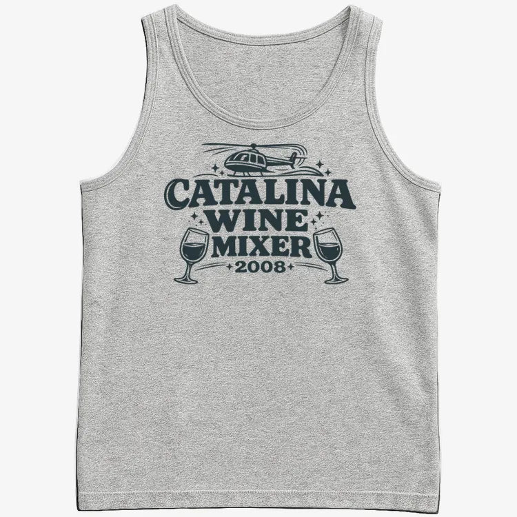 Catalina Wine Mixer-Men's Tank Top-Gray Heather