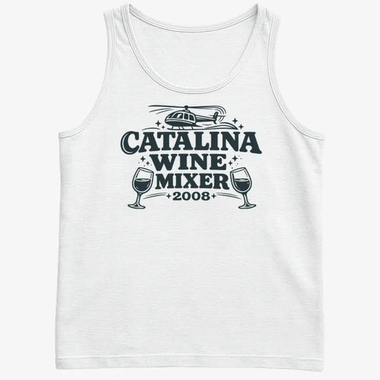 Catalina Wine Mixer-Men's Tank Top-White