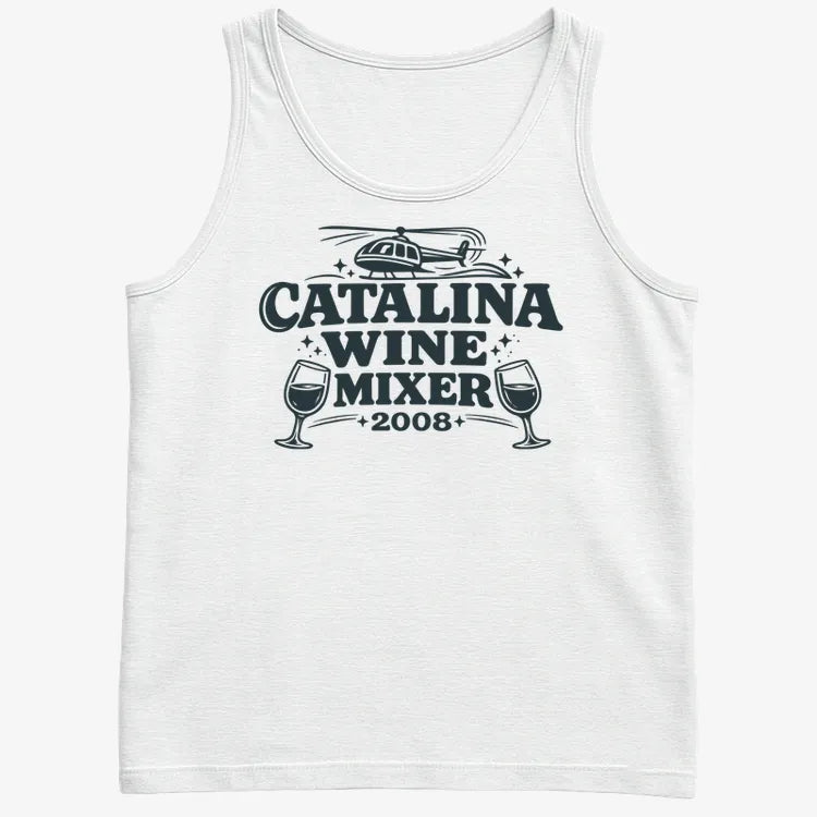 Catalina Wine Mixer-Men's Tank Top-White