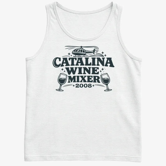 Catalina Wine Mixer-Men's Tank Top-White
