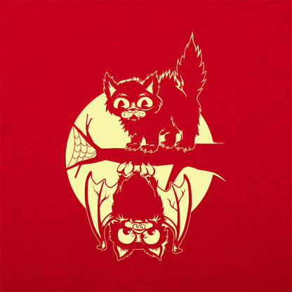 Black Cat and Bat Full Moon Halloween