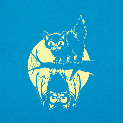 Black Cat and Bat Full Moon Halloween