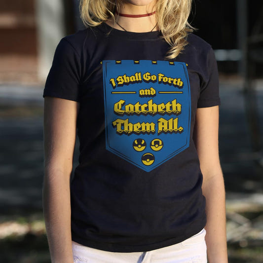 Catcheth Them All graphic Women's T-Shirt in Midnight