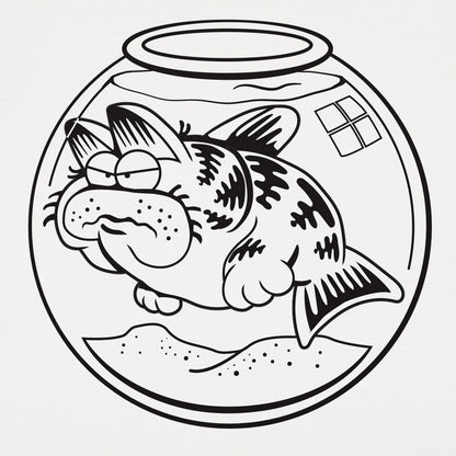 Cat Fish Hybrid Swimming in a Fishbowl
