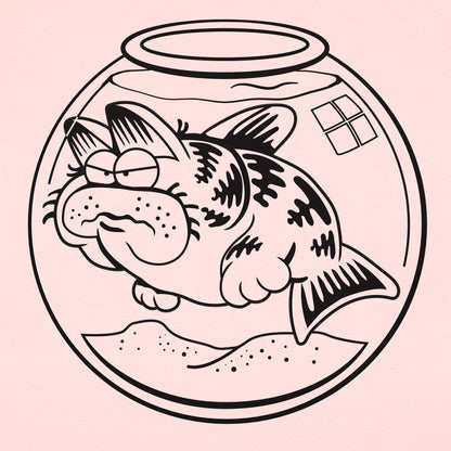 Cat Fish Hybrid Swimming in a Fishbowl