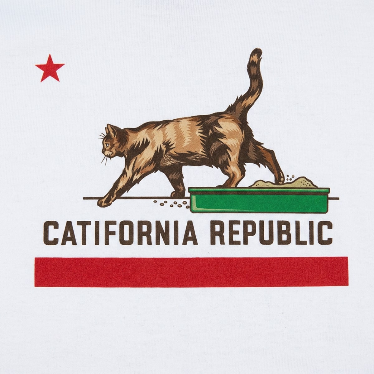 Catifornia Republic - California Flag Cat Parody detail