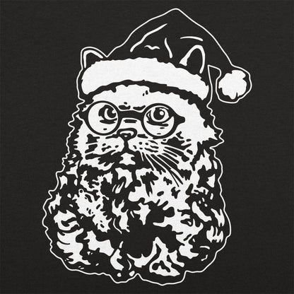 Cat Santa with Beard, Glasses, and Santa Hat