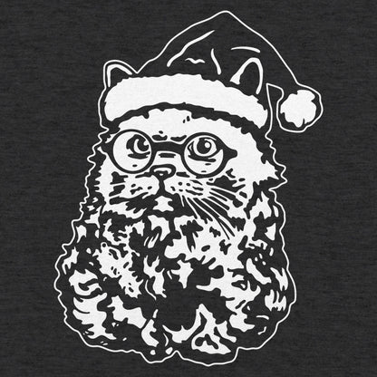 Cat Santa with Beard, Glasses, and Santa Hat