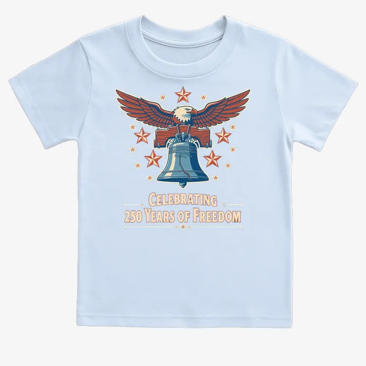 Celebrating 250 Years of Freedom-Kids T-Shirt-Blue