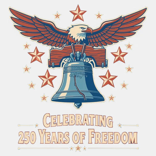 Celebrating 250 Years of Freedom graphic tee design