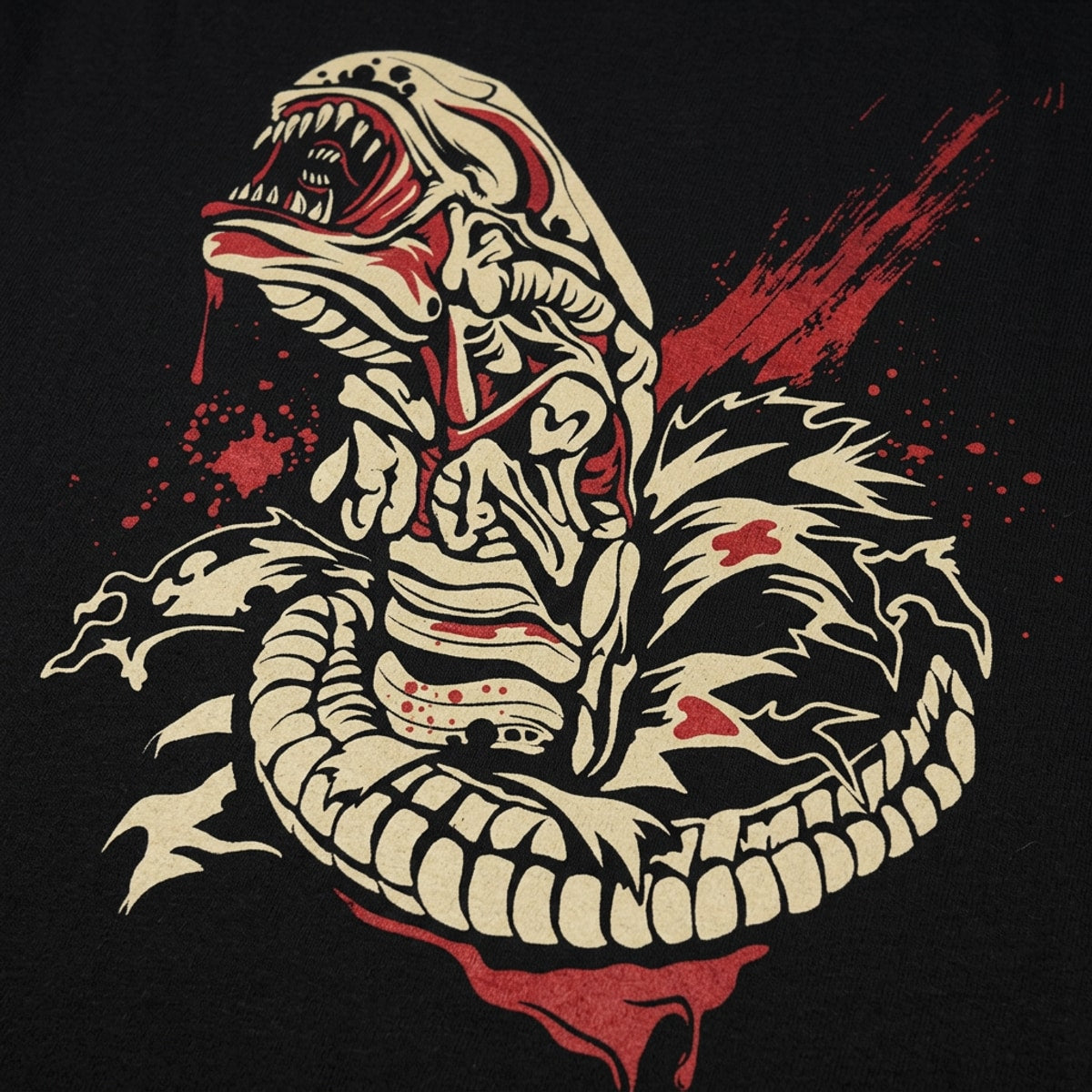 Chest Burstin' Alien Bloody Space Creature Bursting Out detail