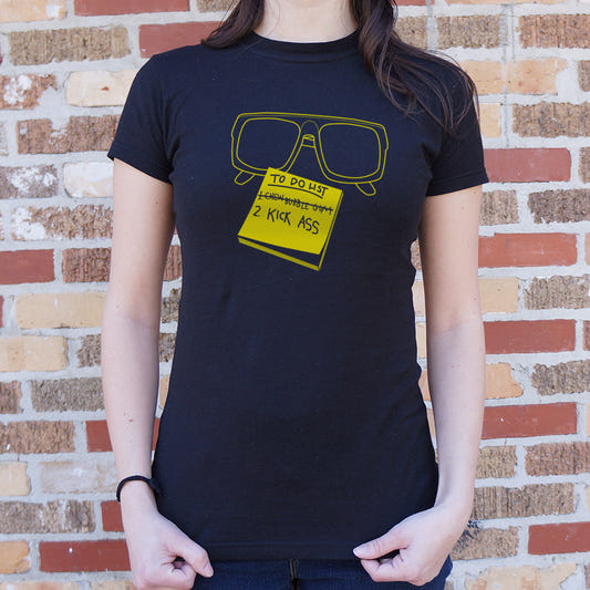 Chew Bubble Gum Kick Ass To Do List graphic Women's T-Shirt in Midnight