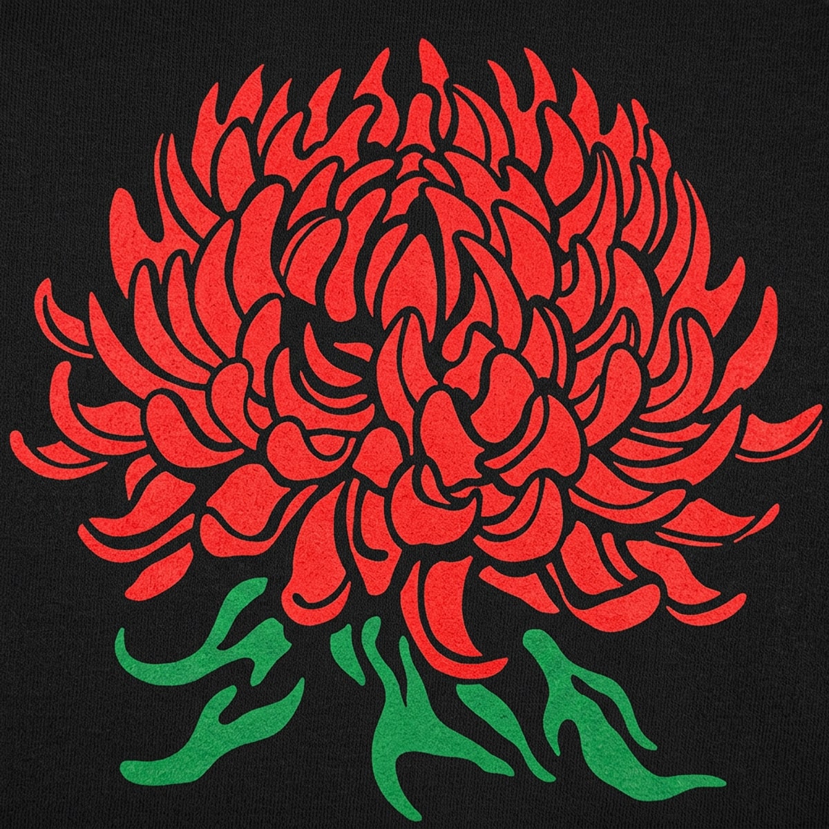 Chrysanthemum Botanical Illustration detail