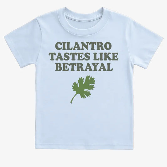 Cilantro Tastes Like Betrayal-Kids T-Shirt-Blue