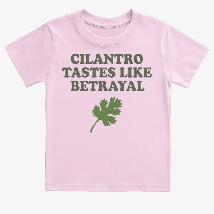 Cilantro Tastes Like Betrayal-Kids T-Shirt-Pink