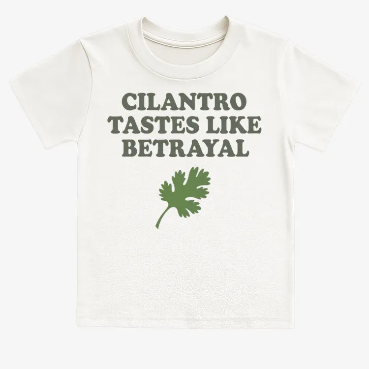 Cilantro Tastes Like Betrayal-Kids T-Shirt-White