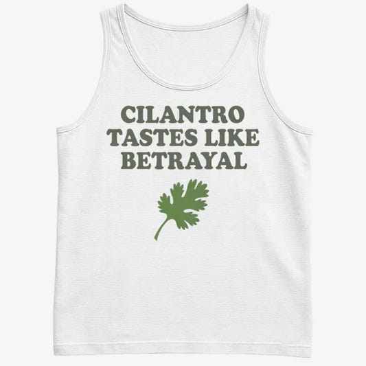 Cilantro Tastes Like Betrayal-Men's Tank Top-White