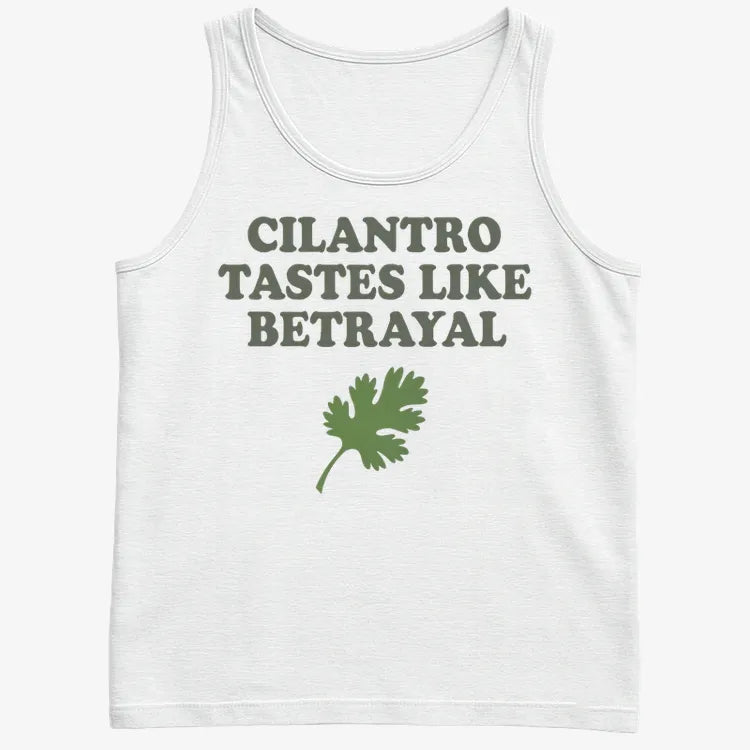 Cilantro Tastes Like Betrayal-Men's Tank Top-White