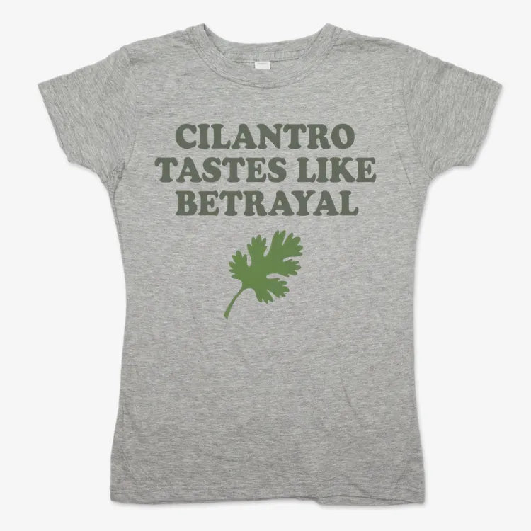 Cilantro Tastes Like Betrayal-Women's T-Shirt-Gray Granite