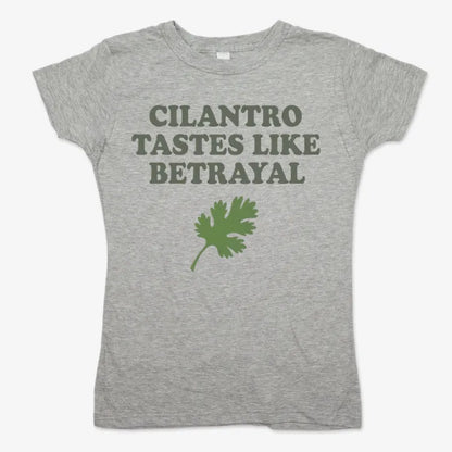 Cilantro Tastes Like Betrayal-Women's T-Shirt-Gray Granite