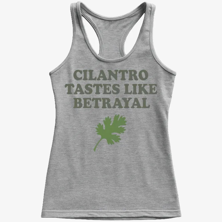 Cilantro Tastes Like Betrayal-Women's Tank Top-Gray Granite