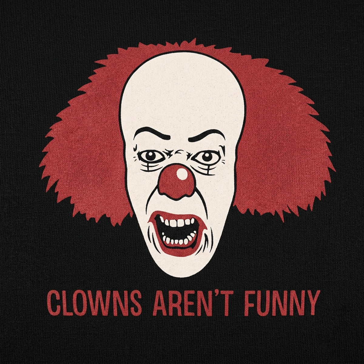 Clowns Aren't Funny Scary Horror Clown Face detail