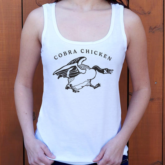 Cobra Chicken Angry Canada Goose graphic Women's Tank Top in Snow