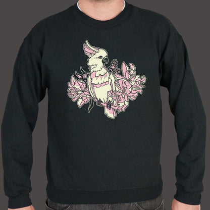 Cockatoo in Tropical Flowers Graphic