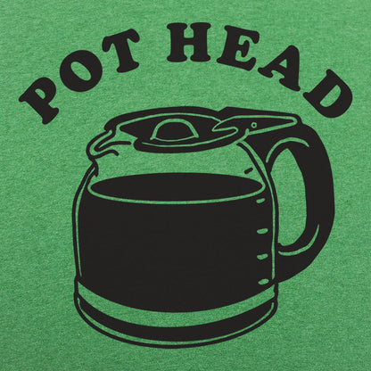 Pot Head Coffee Pun with Coffee Pot Carafe