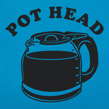 Pot Head Coffee Pun with Coffee Pot Carafe