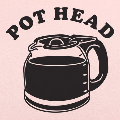 Pot Head Coffee Pun with Coffee Pot Carafe