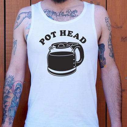 Pot Head Coffee Pun with Coffee Pot Carafe