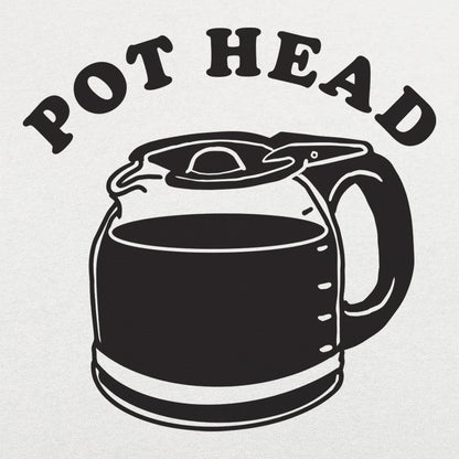 Pot Head Coffee Pun with Coffee Pot Carafe