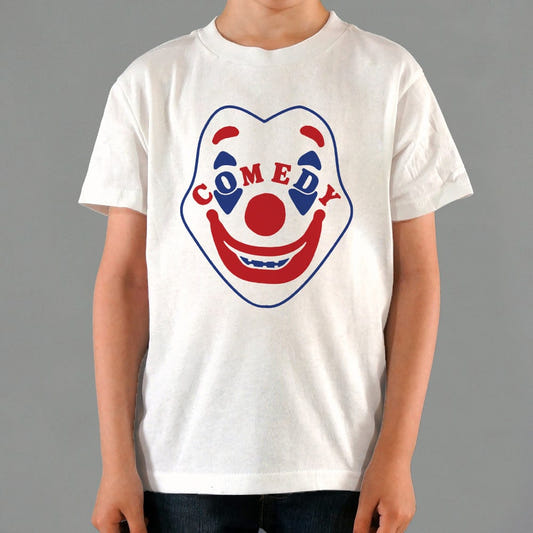 Comedy Clown Grinning Face graphic Kids T-Shirt in White