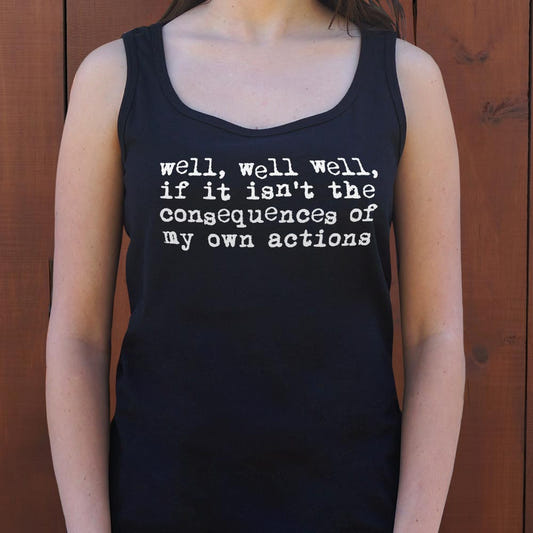 Consequences of My Own Actions Meme Quote graphic Women's Tank Top in Midnight
