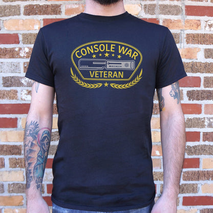 Console War Veteran Military Badge with Game Systems graphic Unisex Heavyweight T-Shirt in Black