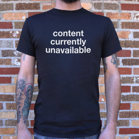 Content Currently Unavailable Error Message graphic Unisex Heavyweight T-Shirt in Black