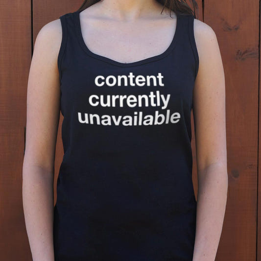 Content Currently Unavailable Error Message graphic Women's Tank Top in Midnight