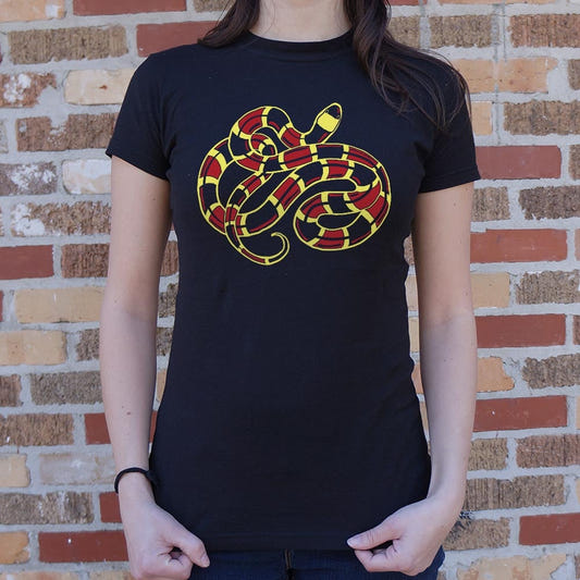 Coral Snake Graphic Women's T-Shirt in Midnight