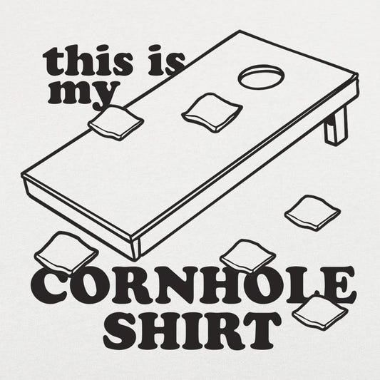 This Is My Cornhole Shirt graphic Unisex Heavyweight T-Shirt in White