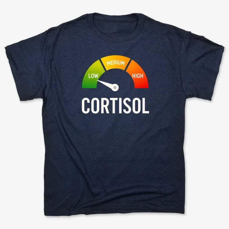 Cortisol Level: LOW-Men's T-Shirt-Navy Blue