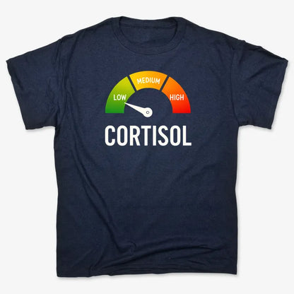 Cortisol Level: LOW-Men's T-Shirt-Navy Blue