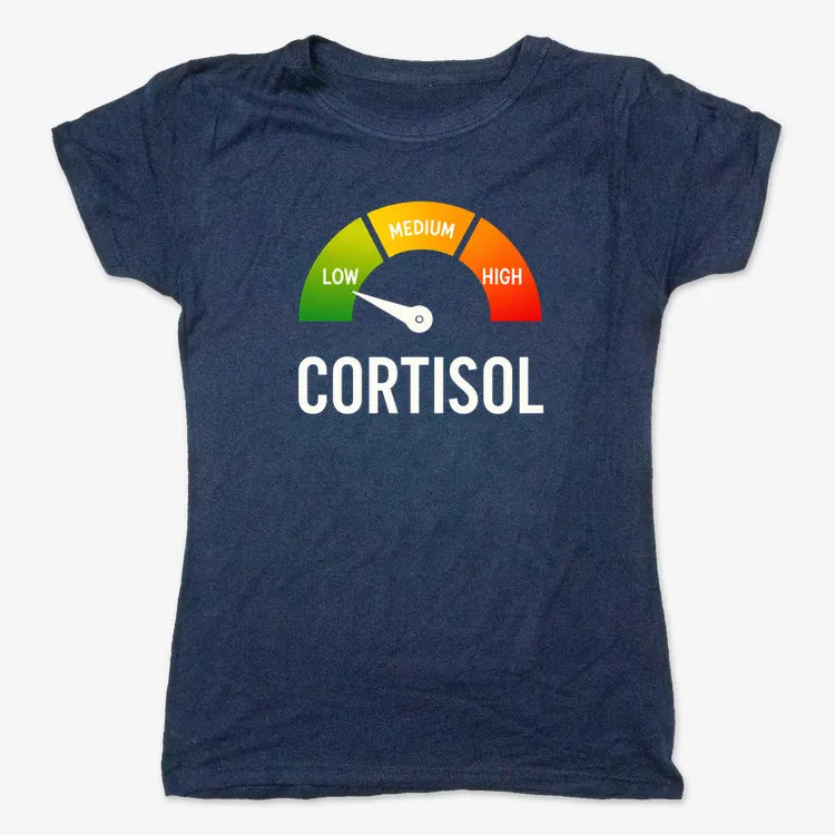 Cortisol Level: LOW-Women's T-Shirt-True Navy